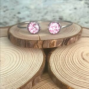 Hand Crafted Pink Breast Cancer Ribbon Women's Bracelet